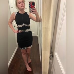 Hunter Dixon by Hunter Bell Black and White Mini Dress